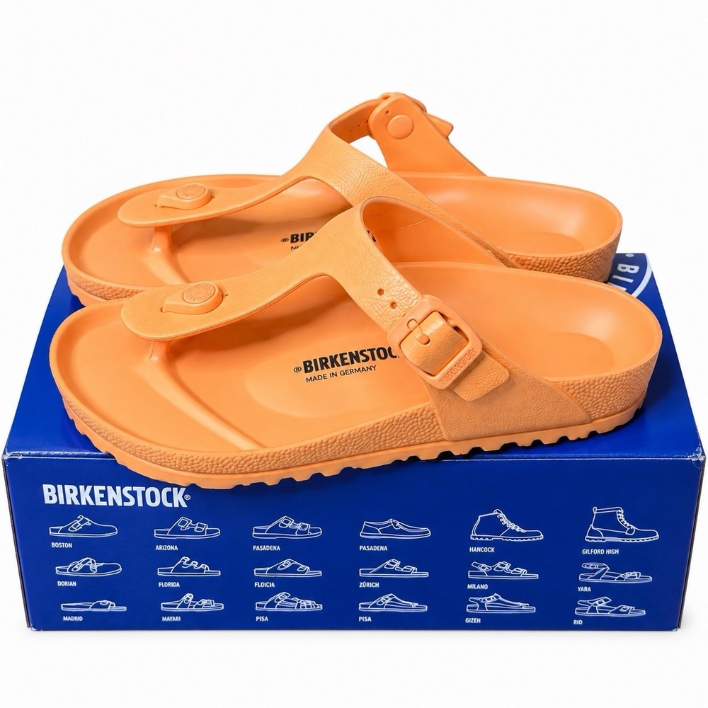 Birkenstock Gizeh EVA Papaya Women's Size 8 EU 39 Thong Sandals With Box